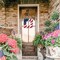 18 Inch Patriotic Red White Blue Large Size Square Shape Flower Wreath for Front Door, Forth of July American Flag Color Soft Touch Floral Wreath for Indoor and Outdoor, July 4th Wreath